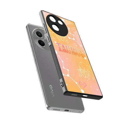 Taurus Aura sleek vivo v30e cover with tempered glass back and TPU edges