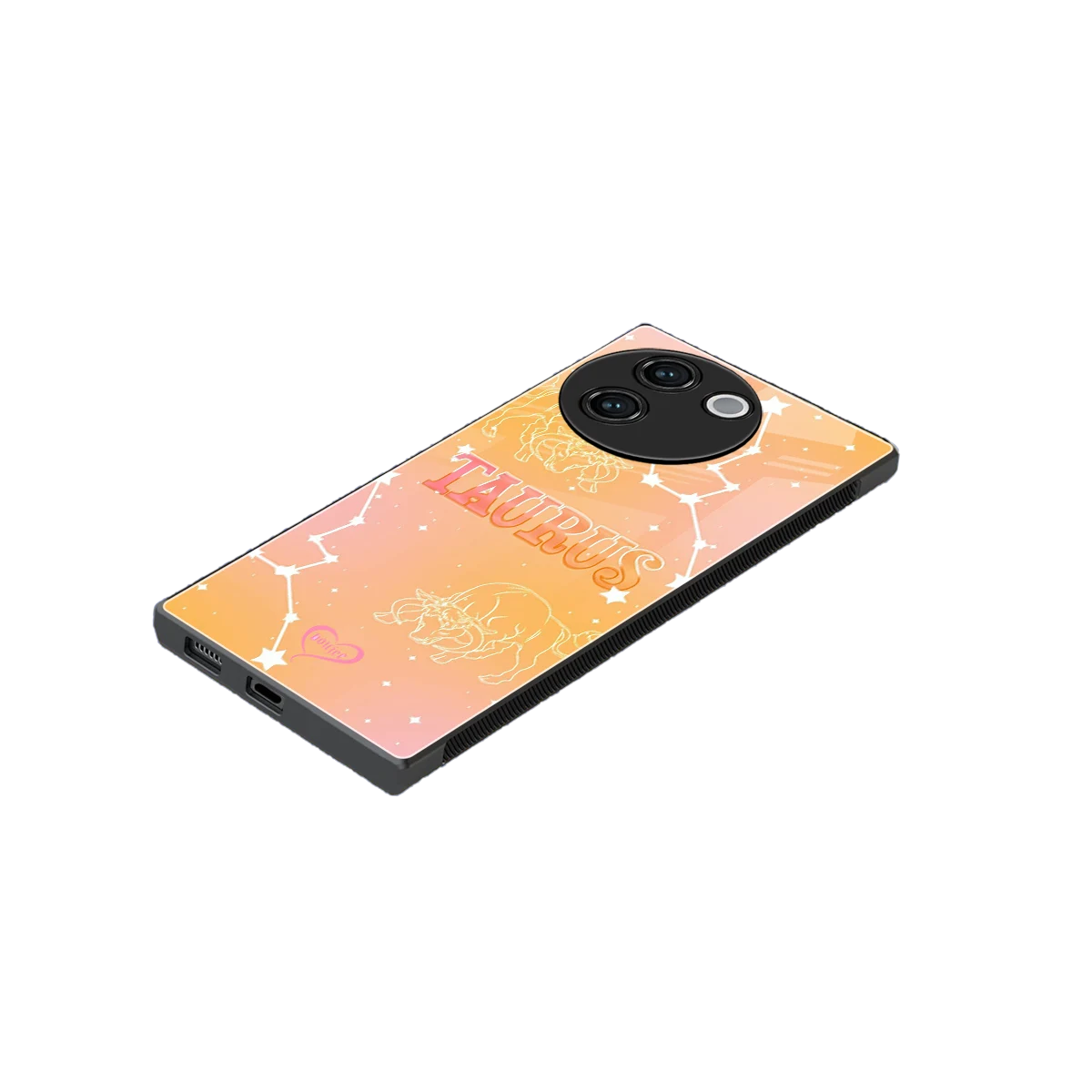 Taurus Aura stylish phone case for vivo v30e | glossy glass and slim fit