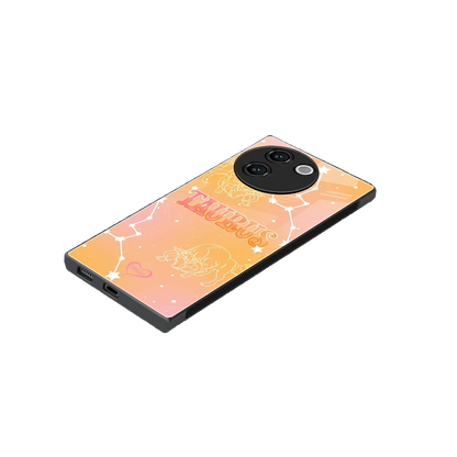 Taurus Aura stylish phone case for vivo v30e | glossy glass and slim fit