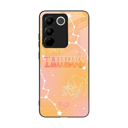 Taurus Aura back phone cover | glass case for vivo v27 5g