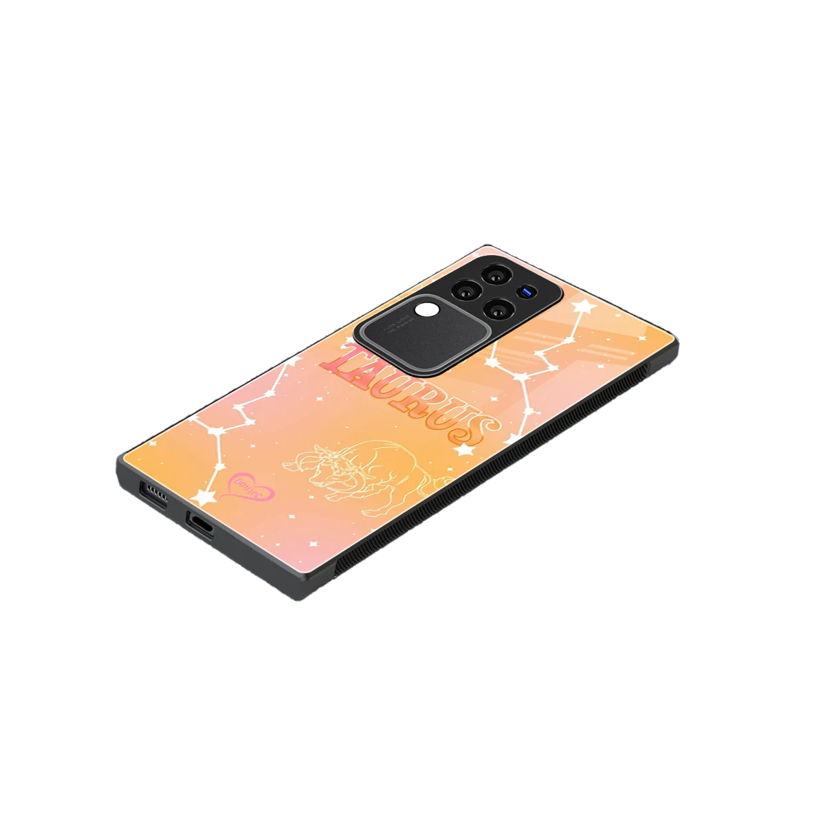 Taurus Aura stylish phone case forvivo v30 pro | glossy glass and slim fit