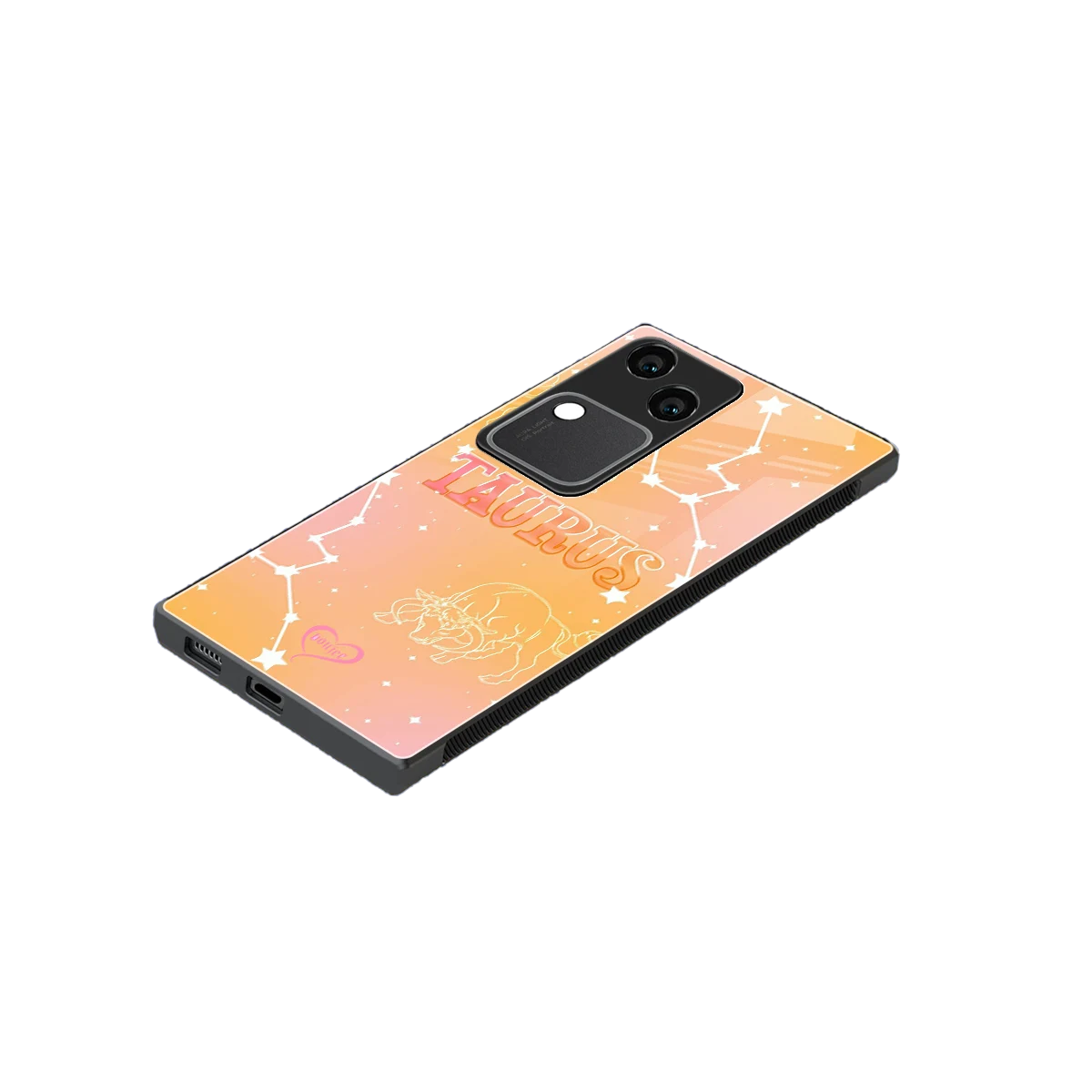 Taurus Aura stylish phone case for vivo v30 | glossy glass and slim fit