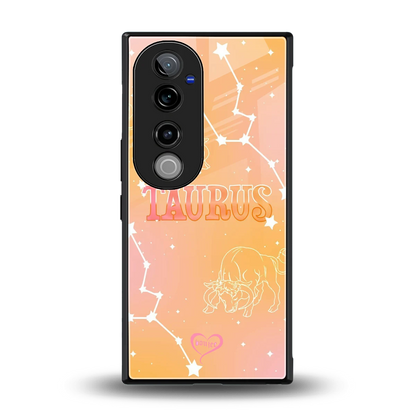 Taurus Aura back phone cover | glass case for vivo v40 pro