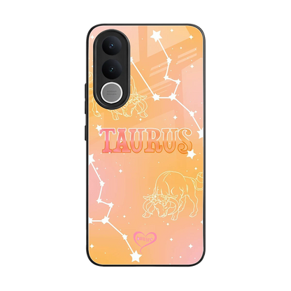 Taurus Aura back phone cover | glass case for vivo v70 fe