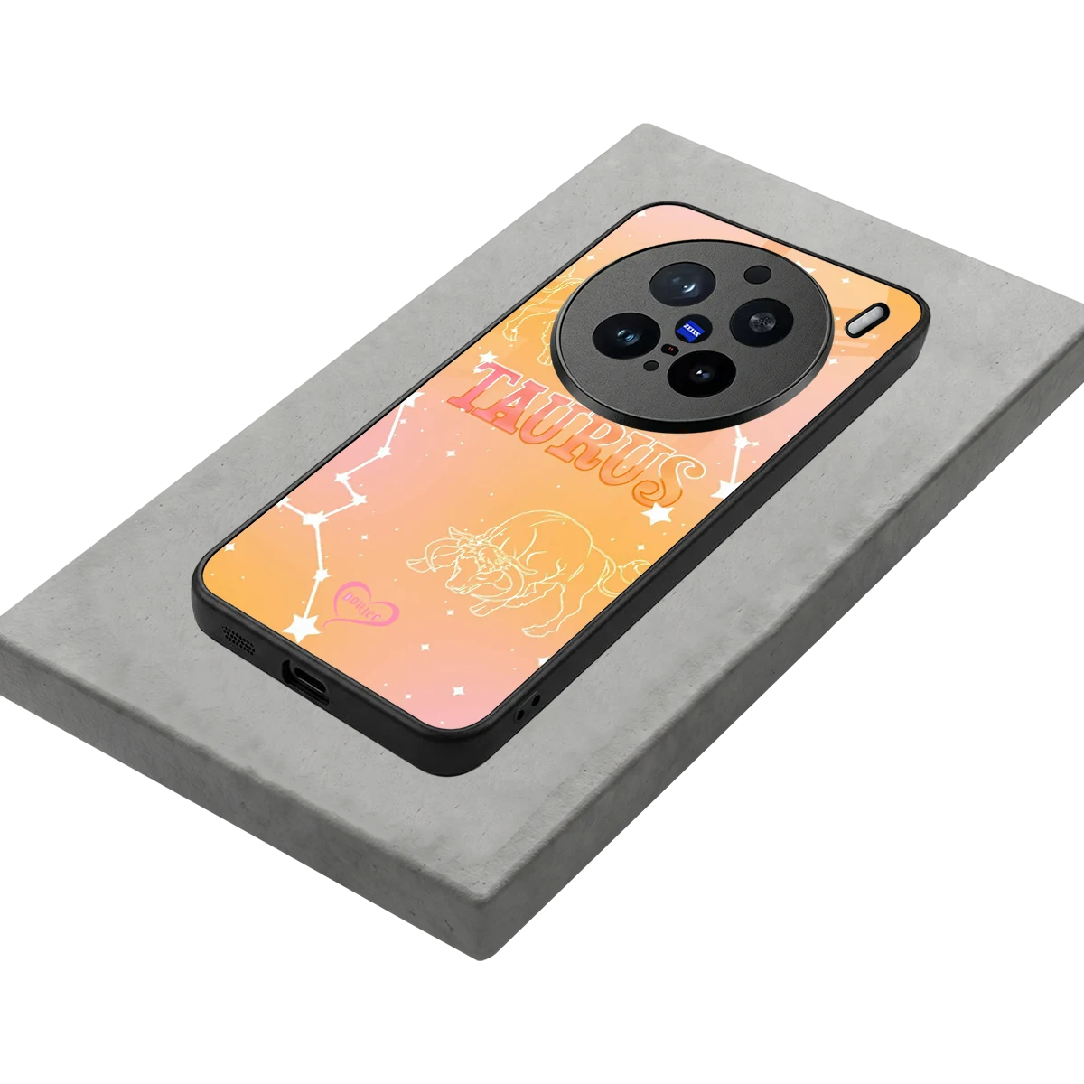 Taurus Aura stylish phone case for vivo x200 pro | glossy glass and slim fit