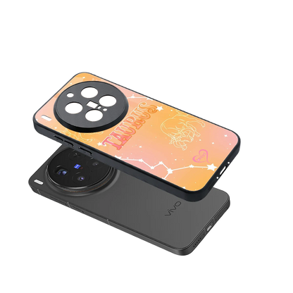 Taurus Aura sleek vivo x300 pro cover with tempered glass back and TPU edges