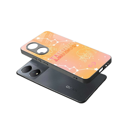 Taurus Aura sleek Vivo-y100 cover with tempered glass back and TPU edges