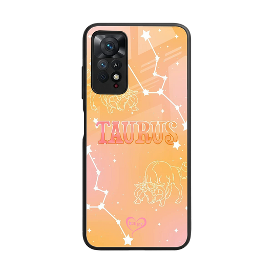 Taurus Aura back phone cover | glass case for redmi note 11 pro
