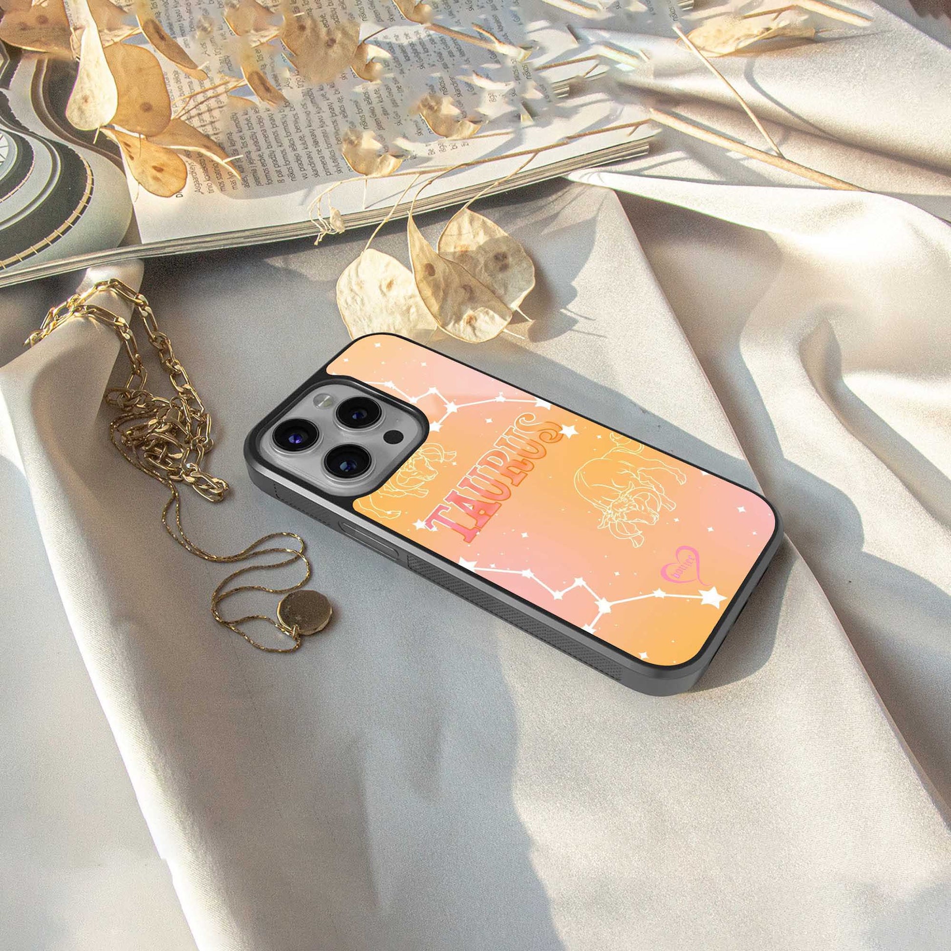 Taurus Aura TPU glass hybrid case for iPhone 16 | premium mobile back cover