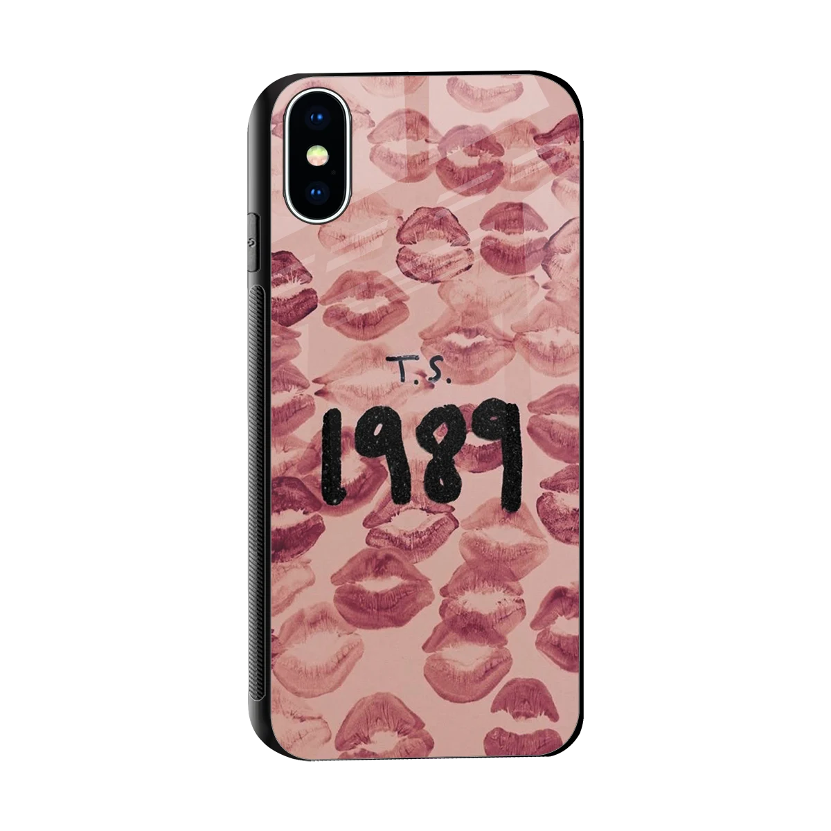 Taylor Swift 1989 sleek iphone xs cover with tempered glass back and TPU edges