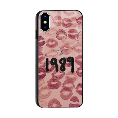 Taylor Swift 1989 sleek iphone xs cover with tempered glass back and TPU edges