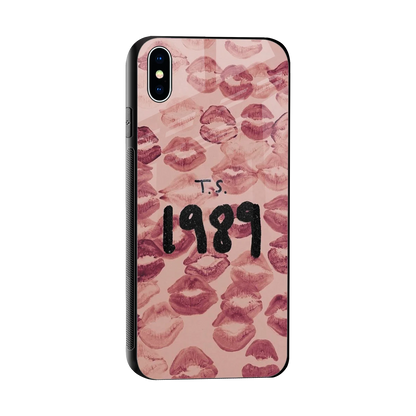 Taylor Swift 1989 sleek iphone xs max cover with tempered glass back and TPU edges