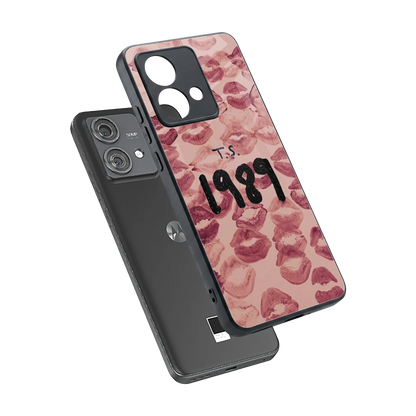 Taylor Swift 1989 sleek motorola edge 40 neo 5g cover with tempered glass back and TPU edges