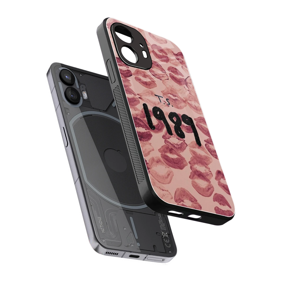 Taylor Swift 1989 sleek nothing phone 2 cover with tempered glass back and TPU edges