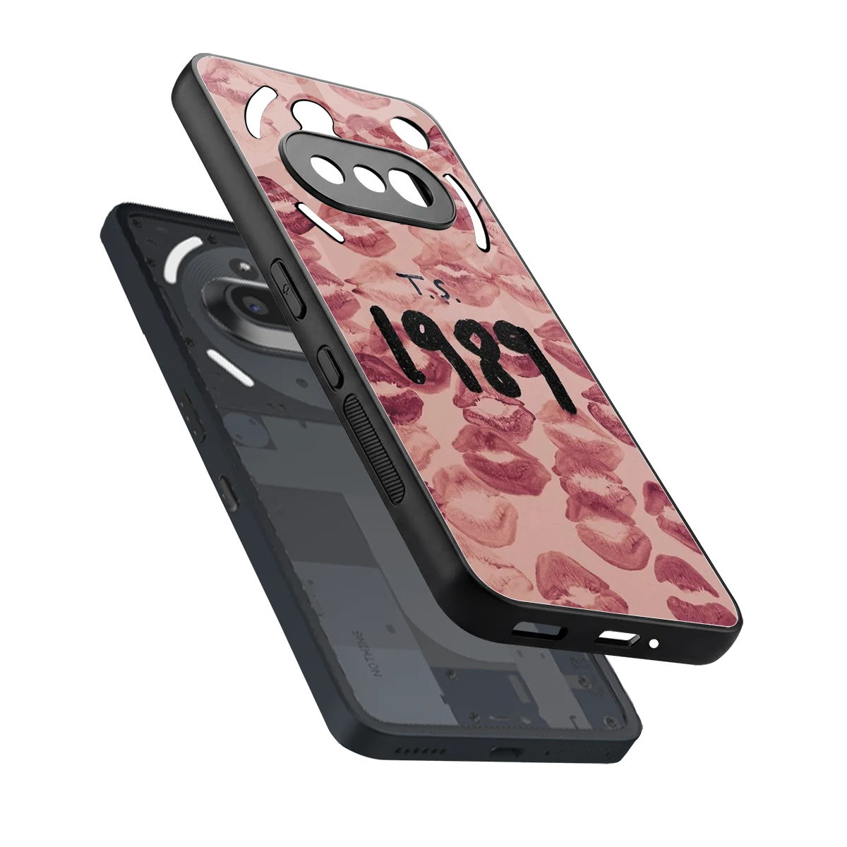 Taylor Swift 1989 sleek nothing phone 3a cover with tempered glass back and TPU edges