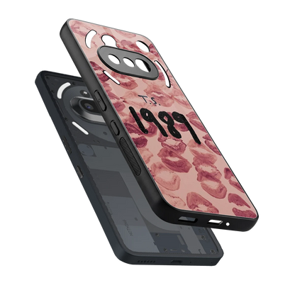 Taylor Swift 1989 sleek nothing phone 3a cover with tempered glass back and TPU edges