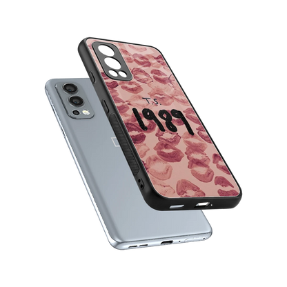 Taylor Swift 1989 sleek oneplus nord 2 cover with tempered glass back and TPU edges