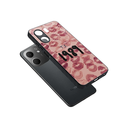 Taylor Swift 1989 sleek oppo a5x 5g cover with tempered glass back and TPU edges