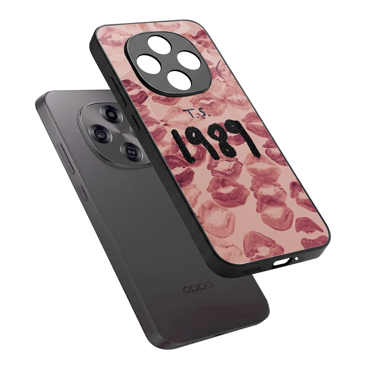 Taylor Swift 1989 sleek oppo f31 pro 5g cover with tempered glass back and TPU edges