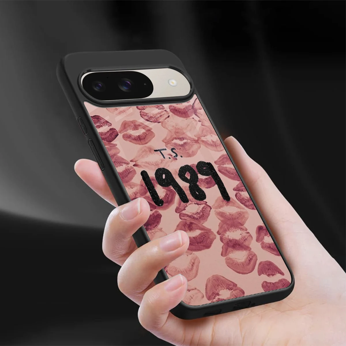 Taylor Swift 1989 sleek google pixel 9 cover with tempered glass back and TPU edges