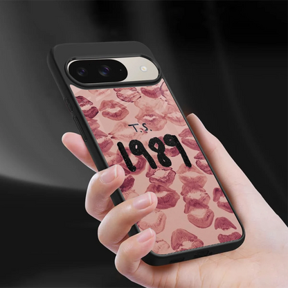 Taylor Swift 1989 sleek google pixel 9 cover with tempered glass back and TPU edges