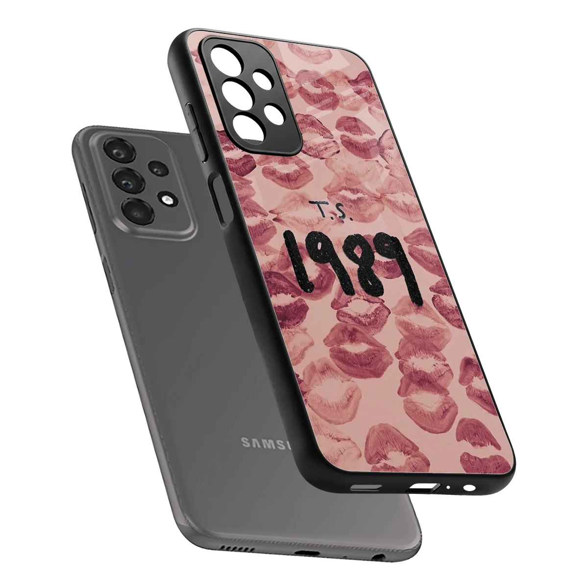 Taylor Swift 1989 sleek samsung galaxy a23 cover with tempered glass back and TPU edges