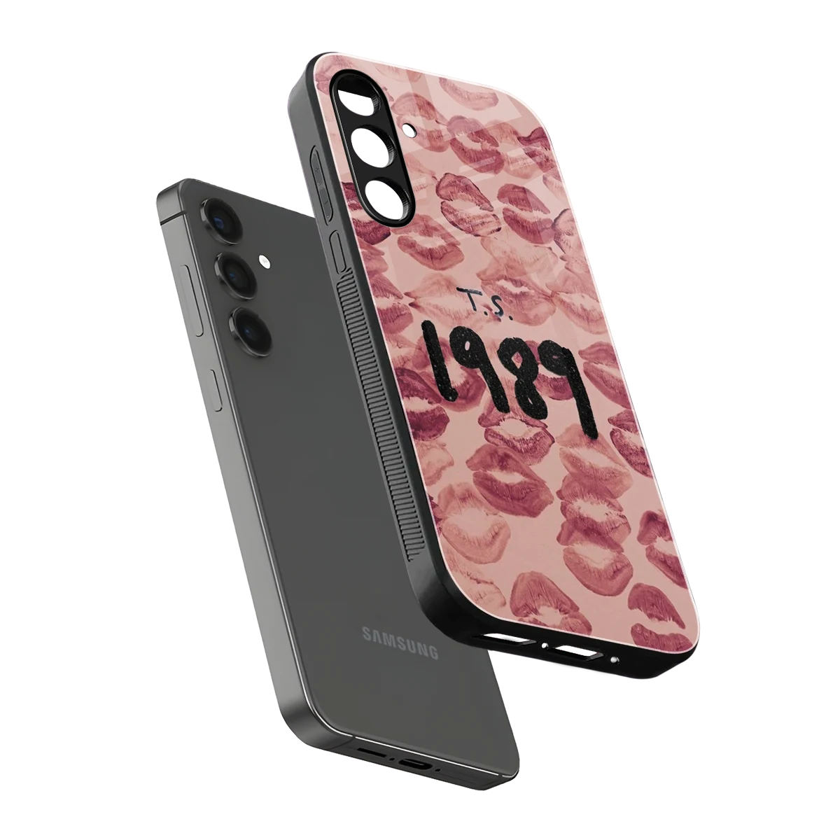 Taylor Swift 1989 sleek samsung galaxy a55 5g cover with tempered glass back and TPU edges