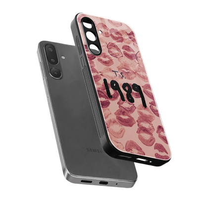 Taylor Swift 1989 sleek samsung galaxy m56 5g cover with tempered glass back and TPU edges
