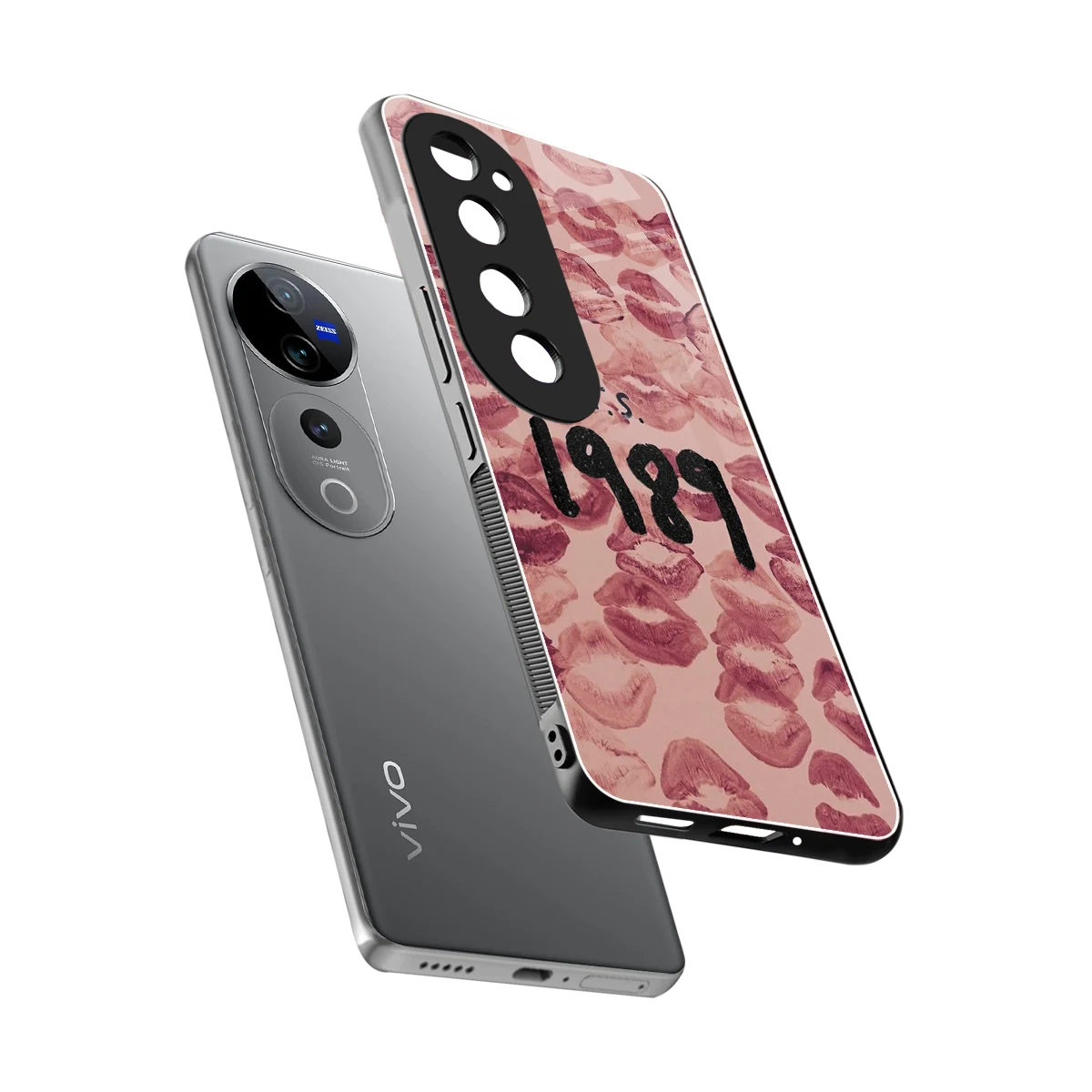 Taylor Swift 1989 sleek vivo v40 pro cover with tempered glass back and TPU edges