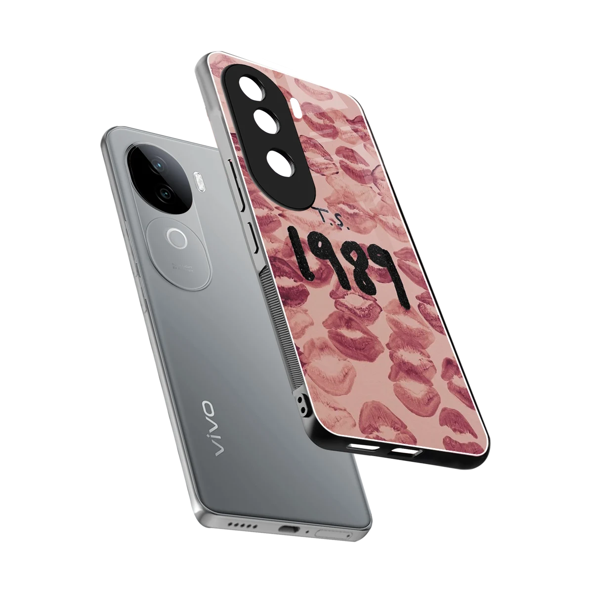 Taylor Swift 1989 sleek vivo v40e cover with tempered glass back and TPU edges