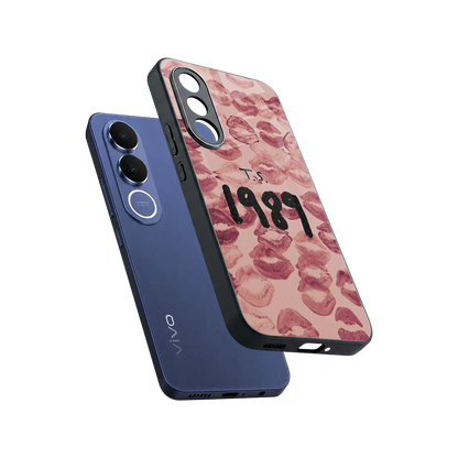 Taylor Swift 1989 sleek vivo v70 fe cover with tempered glass back and TPU edges