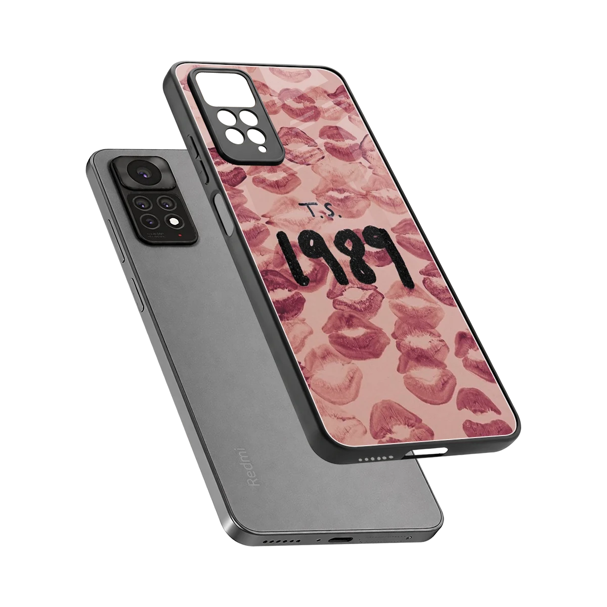 Taylor Swift 1989 sleek redmi note 11 pro cover with tempered glass back and TPU edges