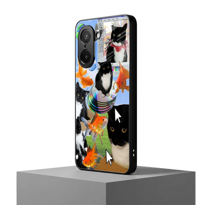 Techno Kitties oneplus nord ce5 5g mobile cover | shockproof glass phone case