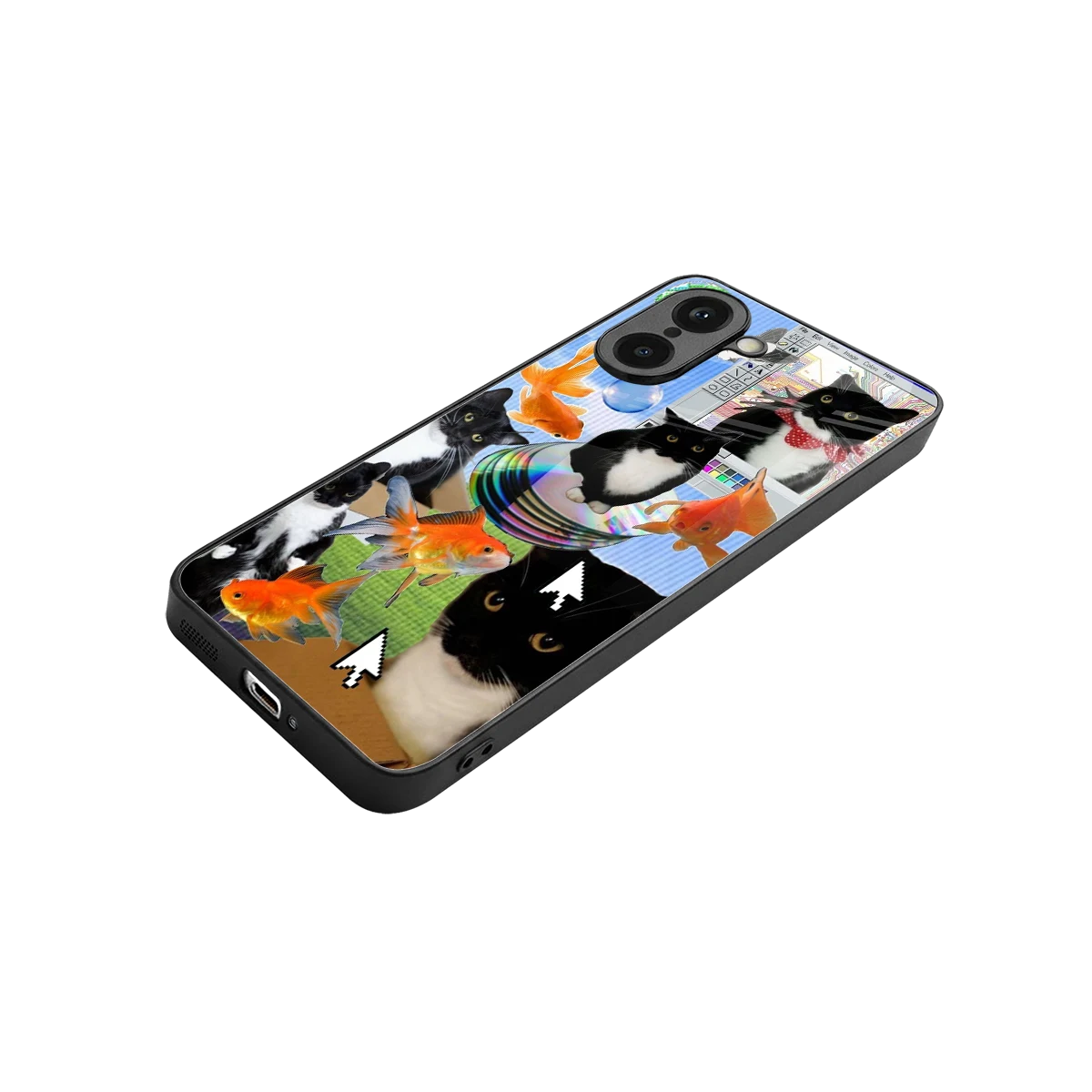 Techno Kitties stylish phone case for oneplus nord ce5 5g | glossy glass and slim fit