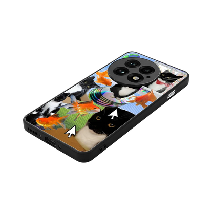 Techno Kitties stylish phone case for oneplus 13 | glossy glass and slim fit