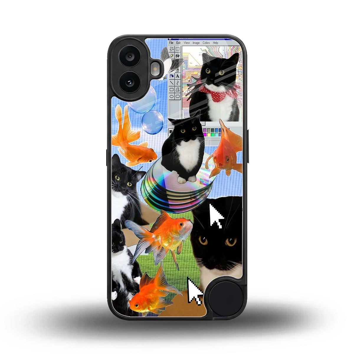 Techno Kitties back phone cover | glass case for cmf nothing phone 1