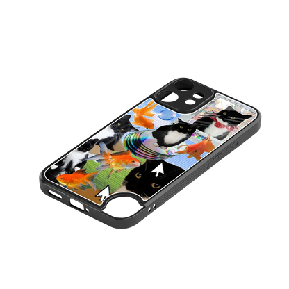 Techno Kitties stylish phone case for cmf nothing phone 2 pro | glossy glass and slim fit