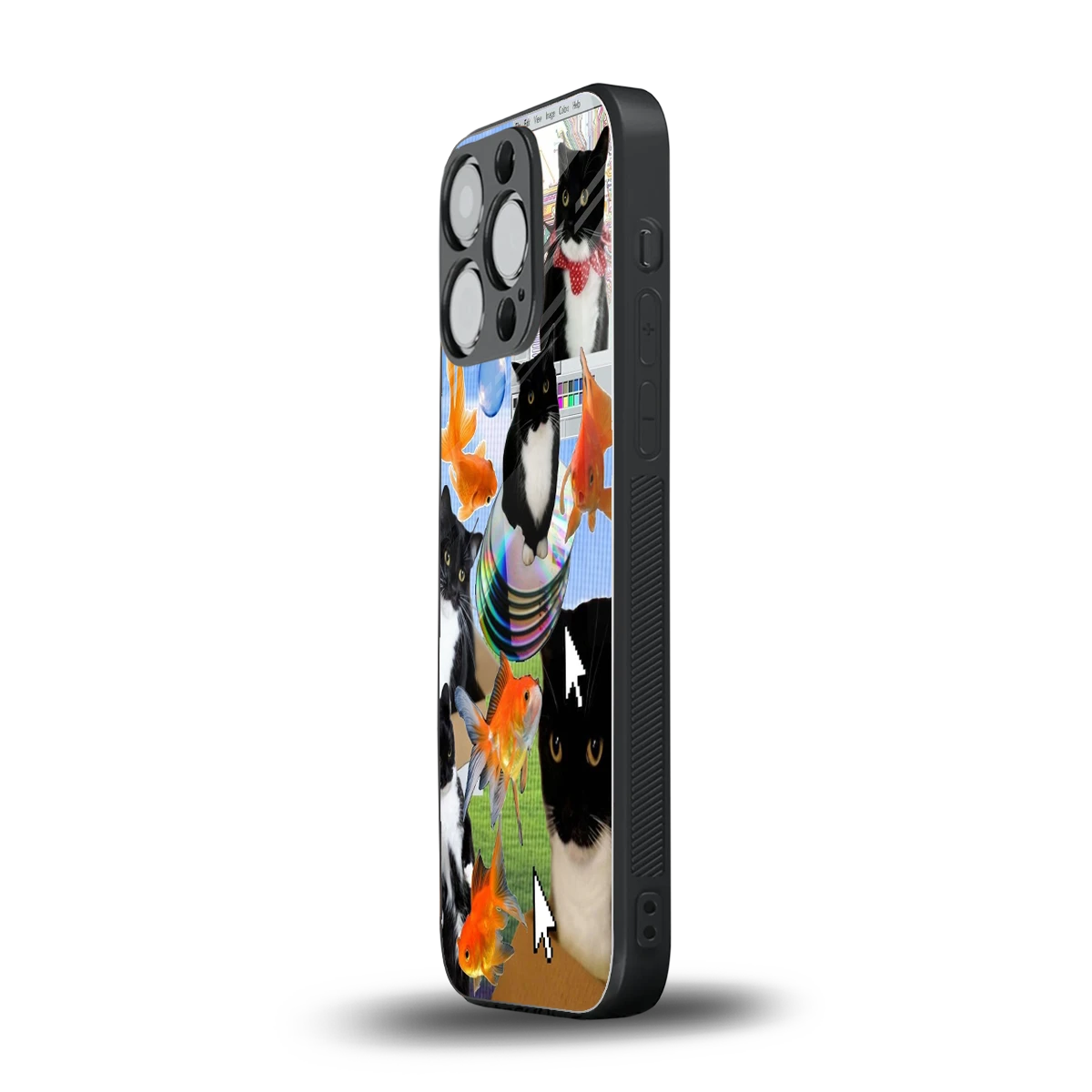 Techno Kitties iphone 13 pro mobile cover | shockproof glass phone case
