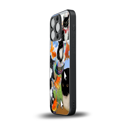 Techno Kitties iphone 12 pro mobile cover | shockproof glass phone case