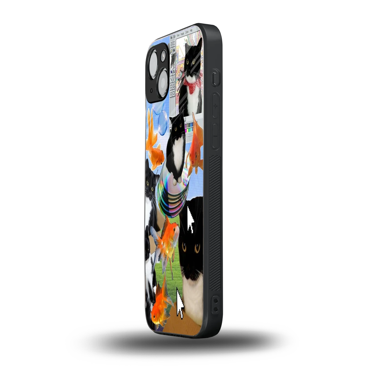Techno Kitties iphone 14 mobile cover | shockproof glass phone case