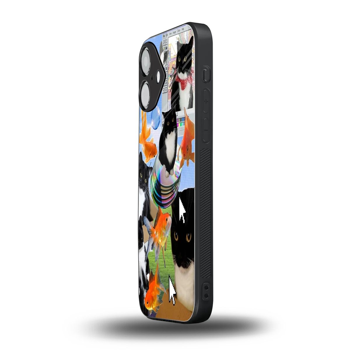 Techno Kitties iPhone 16 mobile cover | shockproof glass phone case