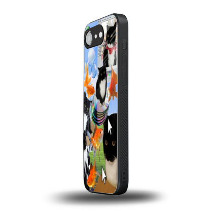 Techno Kitties iphone 16e mobile cover | shockproof glass phone case