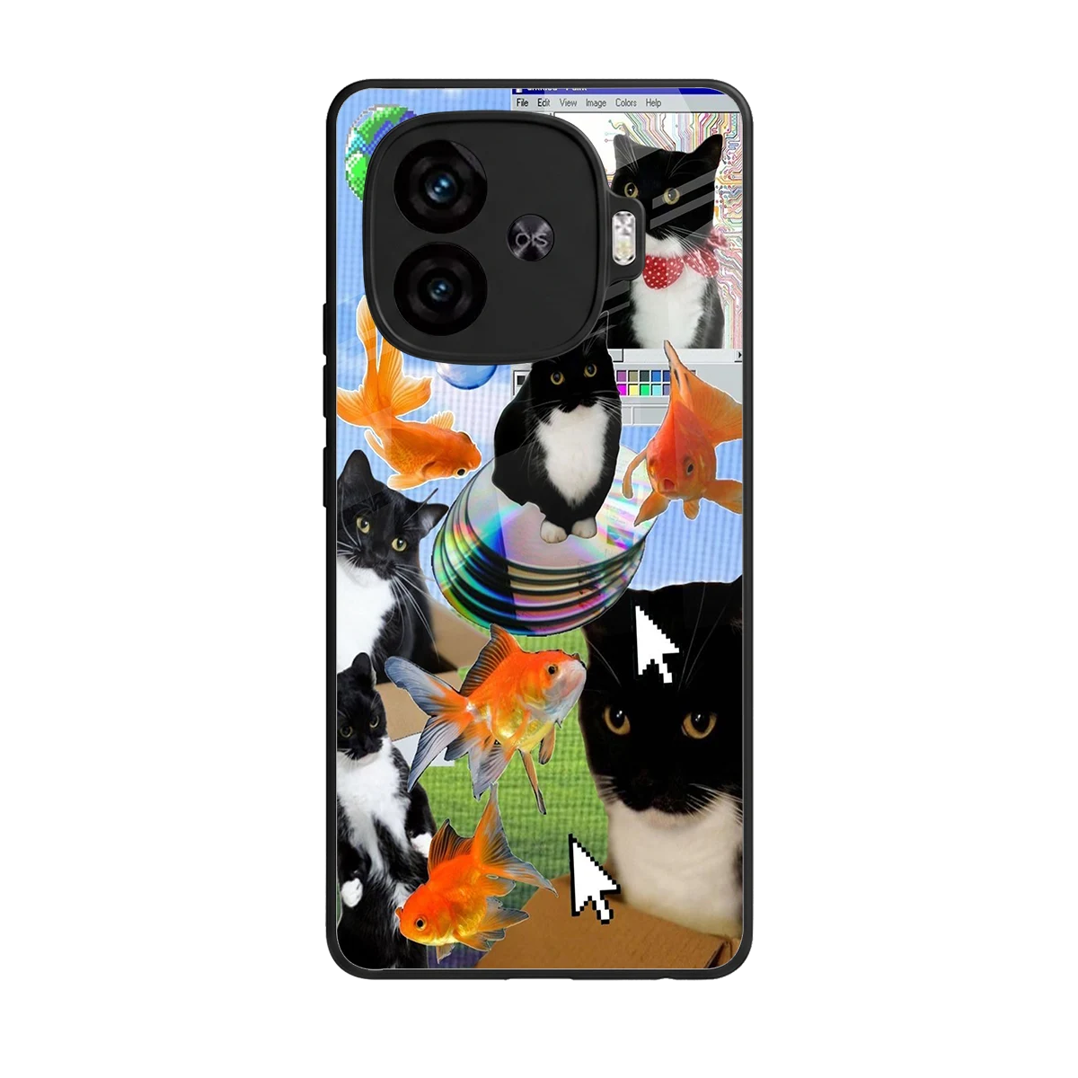 Techno Kitties back phone cover | glass case for iqoo neo 10r 5g