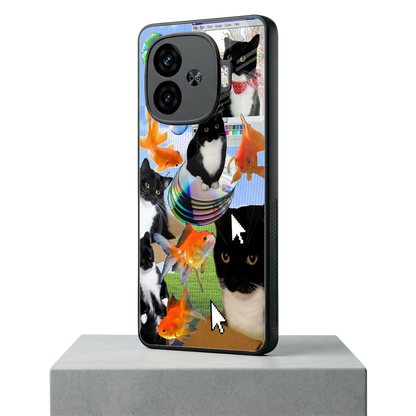 Techno Kitties iqoo neo 10r 5g mobile cover | shockproof glass phone case