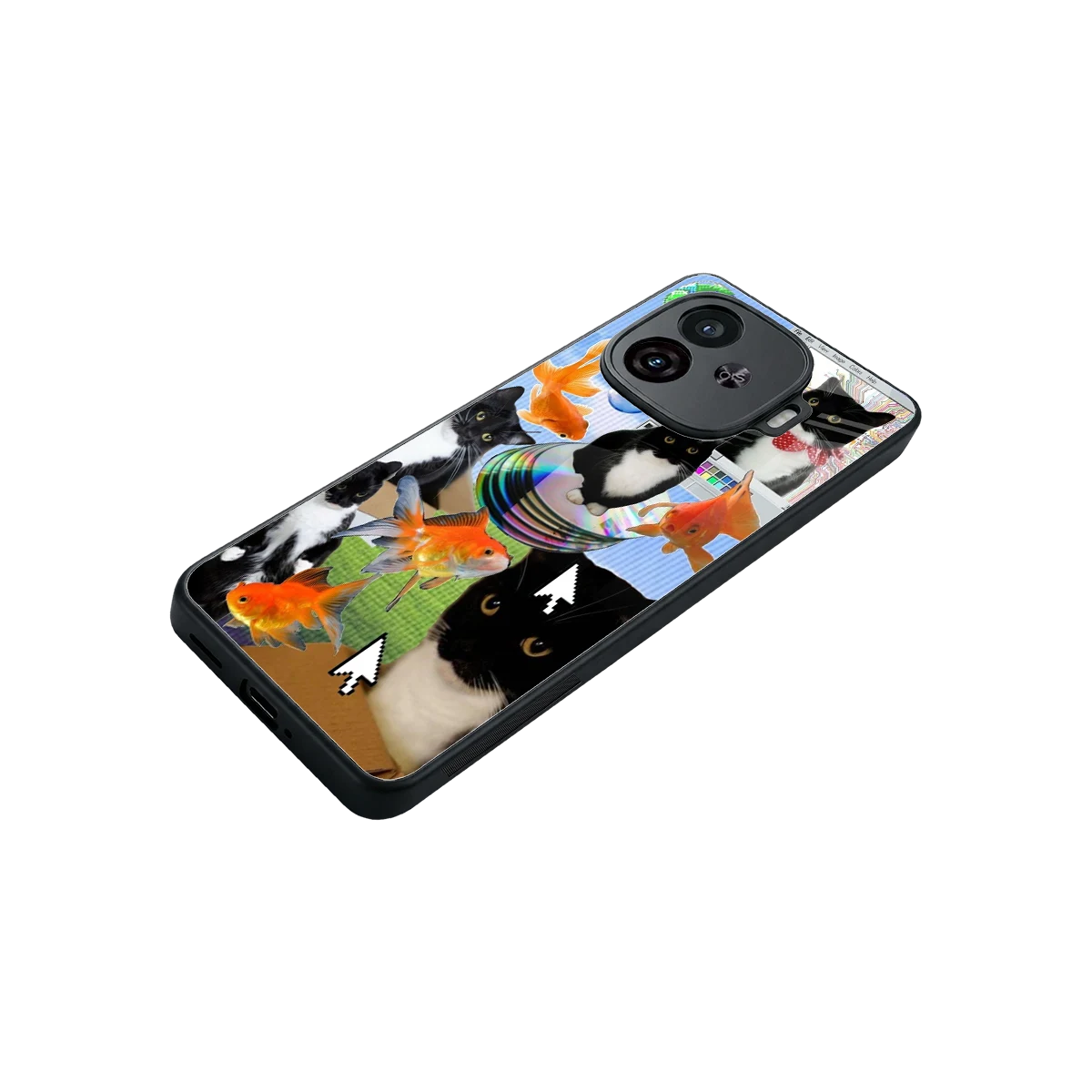Techno Kitties stylish phone case for iqoo neo 10r 5g | glossy glass and slim fit