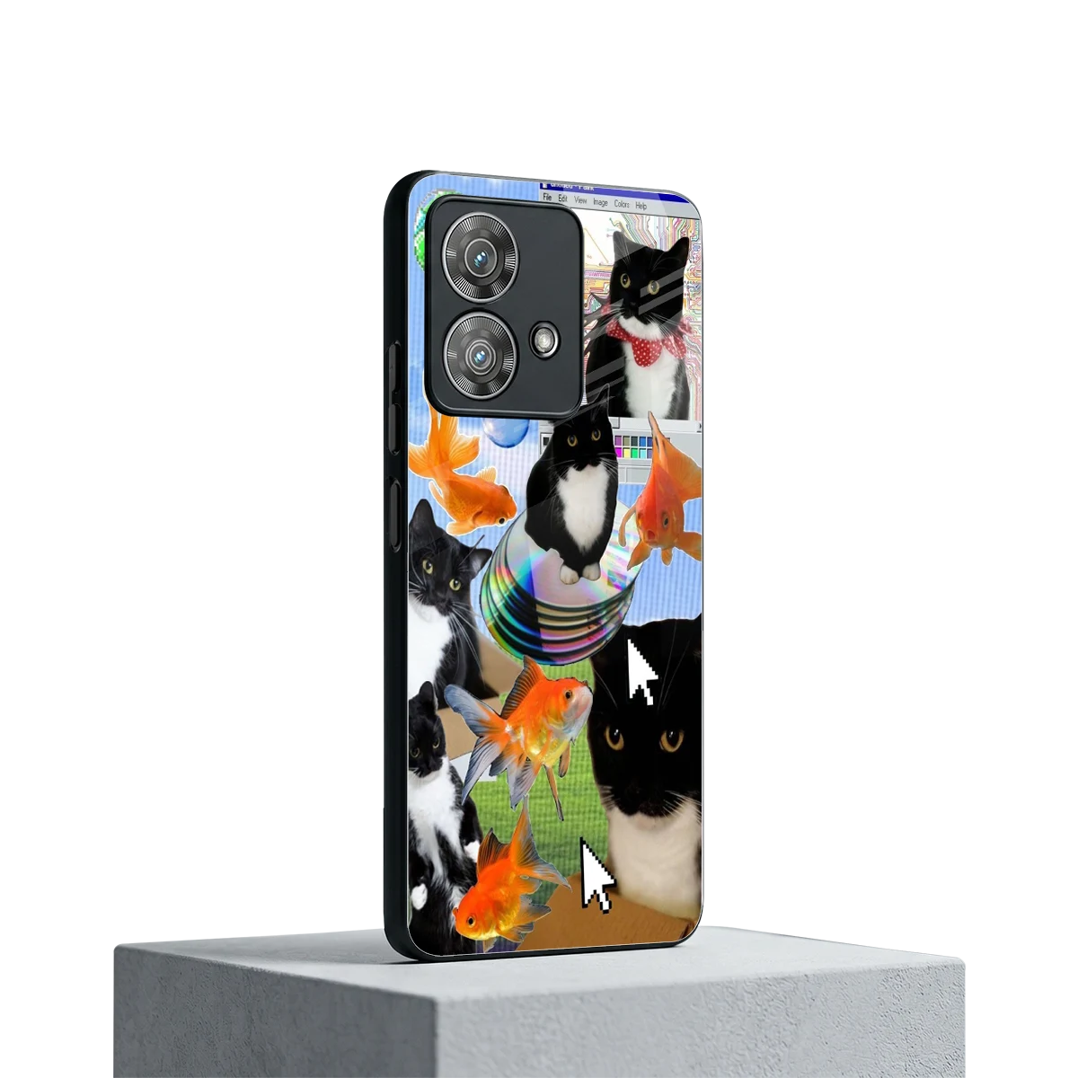 Techno Kitties motorola edge 40 neo 5g mobile cover | shockproof glass phone case