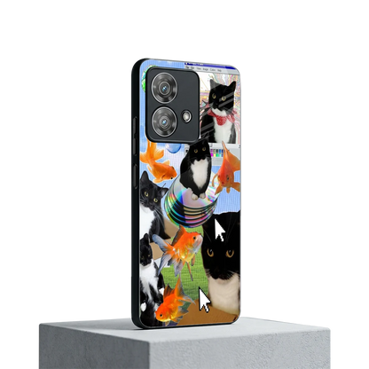 Techno Kitties motorola edge 40 neo 5g mobile cover | shockproof glass phone case