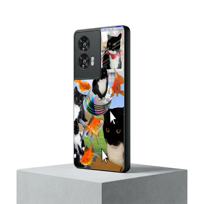 Techno Kitties motorola edge 50 fusion mobile cover | shockproof glass phone case