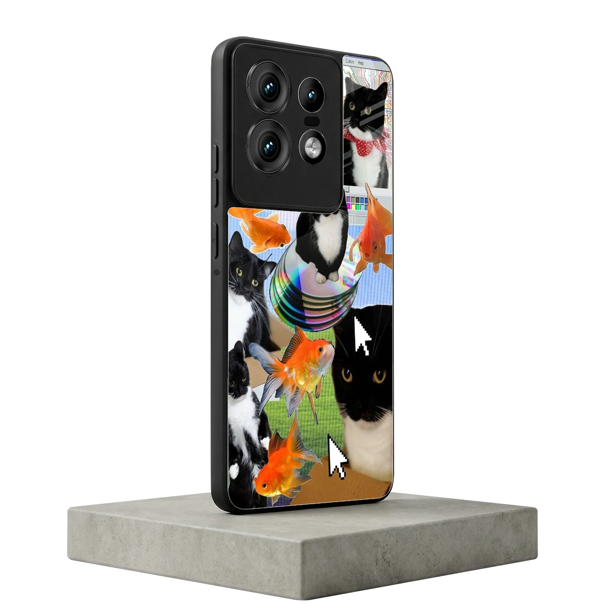 Techno Kitties motorola edge 50 pro mobile cover | shockproof glass phone case
