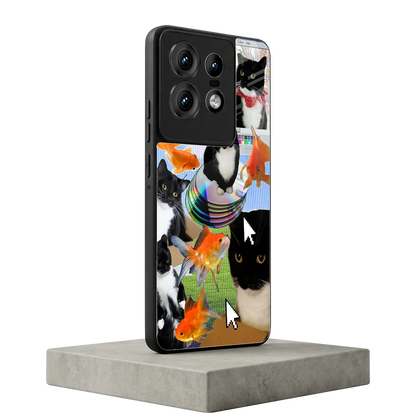 Techno Kitties motorola edge 50 pro mobile cover | shockproof glass phone case